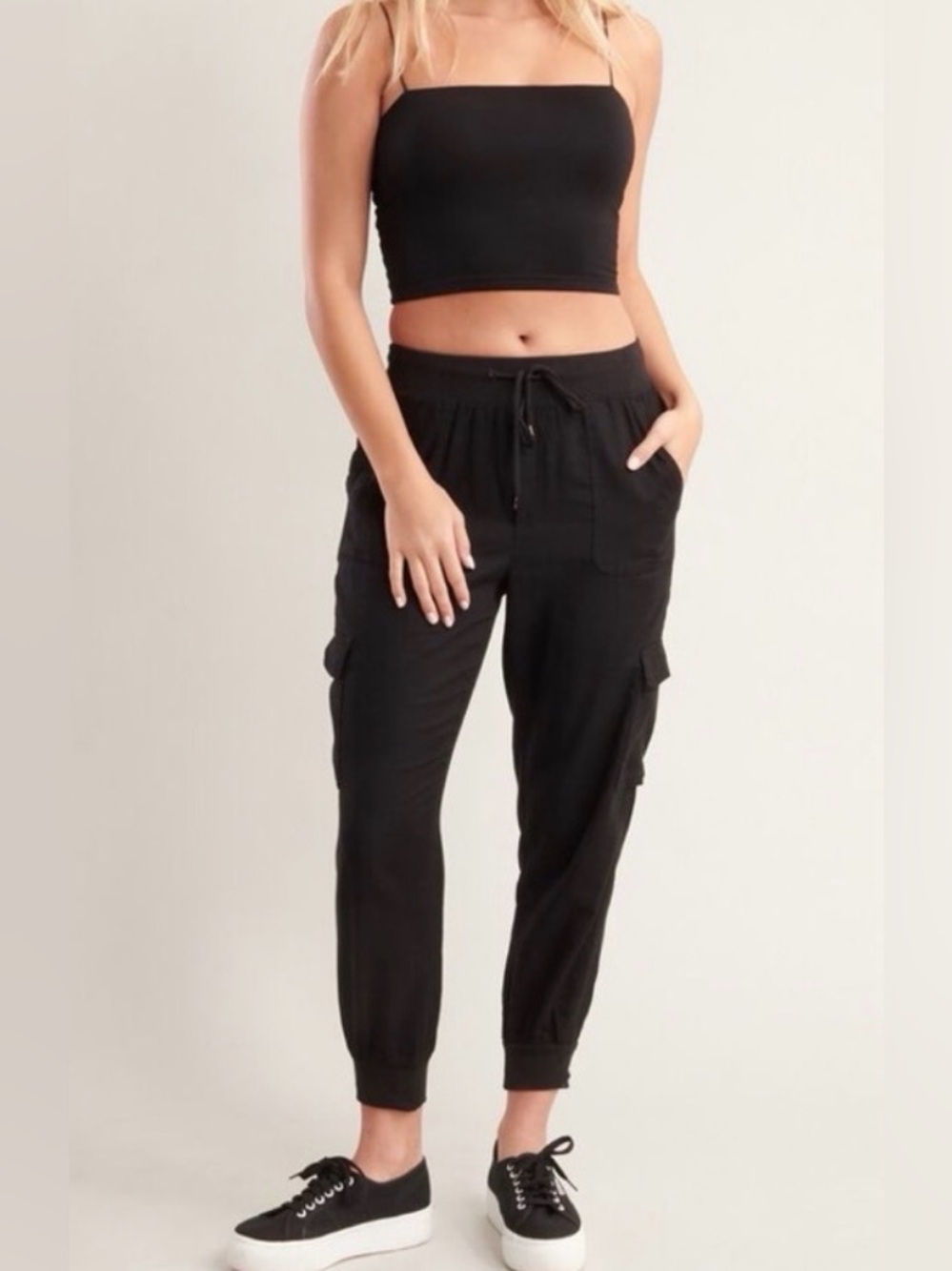 Garage Black Women's Cargo Joggers